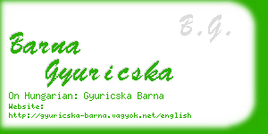 barna gyuricska business card